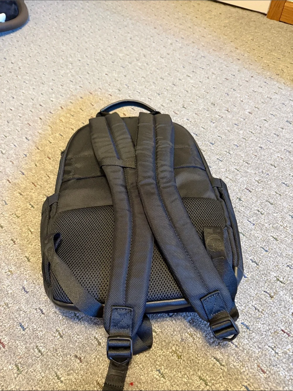 Black Men's Backpack — Slim Tech Daypack
